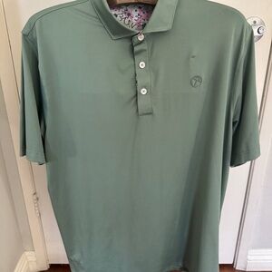 Men's Puma Green Arnold Palmer Invitational Floral Trim MATTR Polo - Large Green